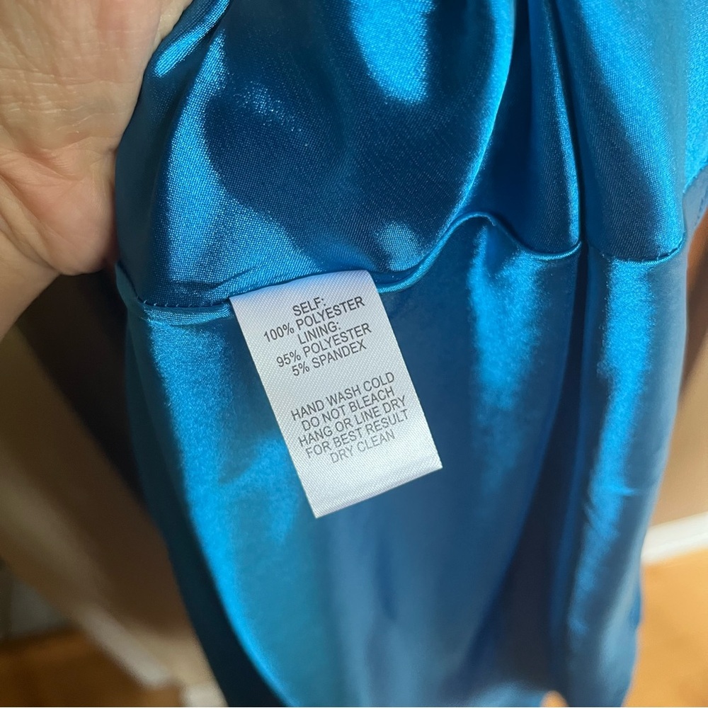 NWT Lulu's Elegantly Inclined Blue and Pink Floral Wrap Maxi Dress - Picture 7 of 12